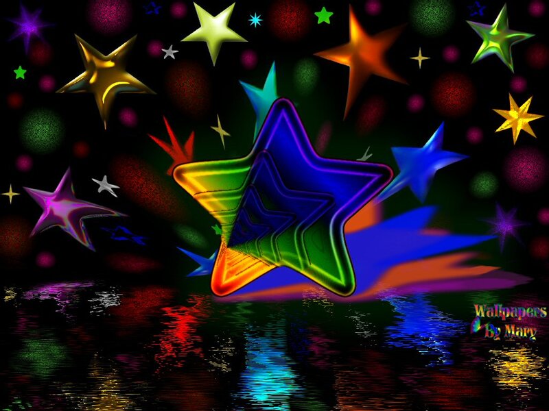 Rainbow Star in Water