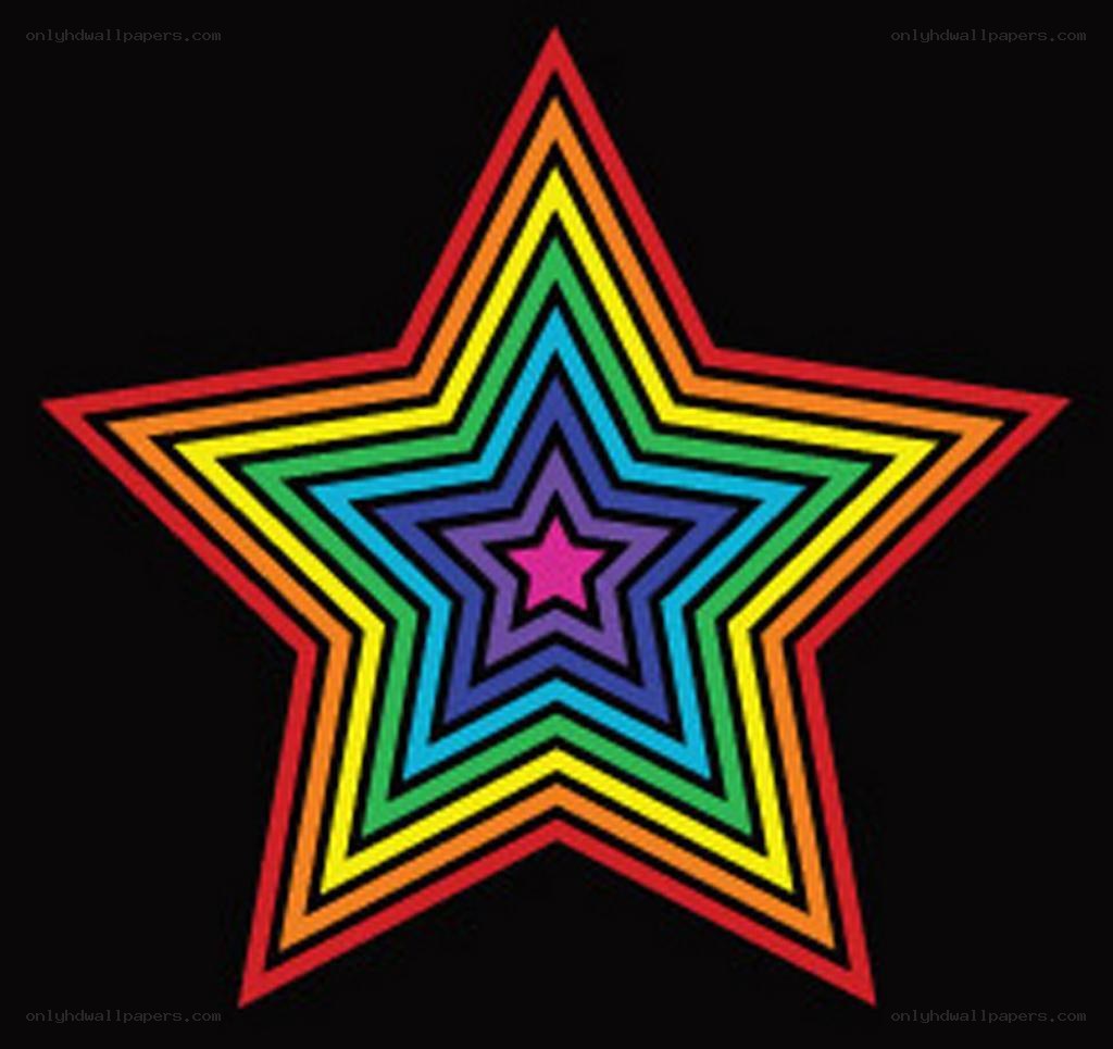 Rainbow star pattern