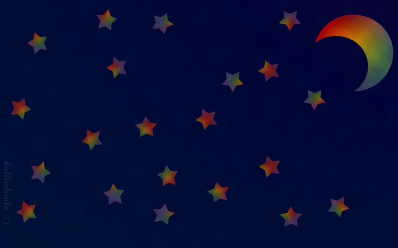 Rainbow Stars and Moon