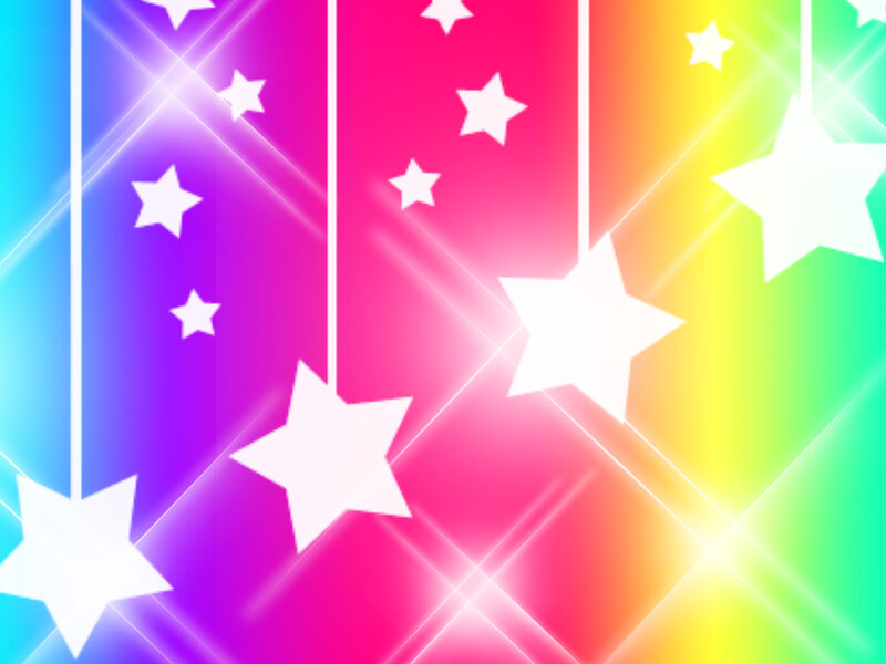 rainbow stars background