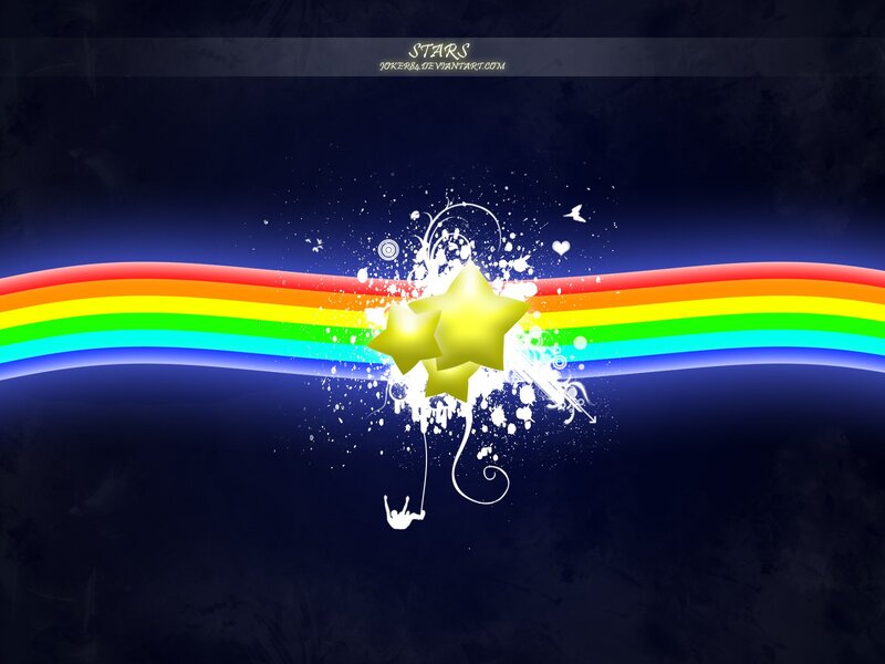 Rainbow stars explosion