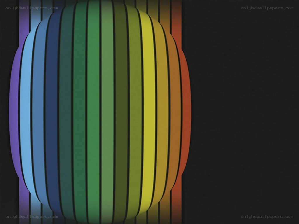 Rainbow striped sphere