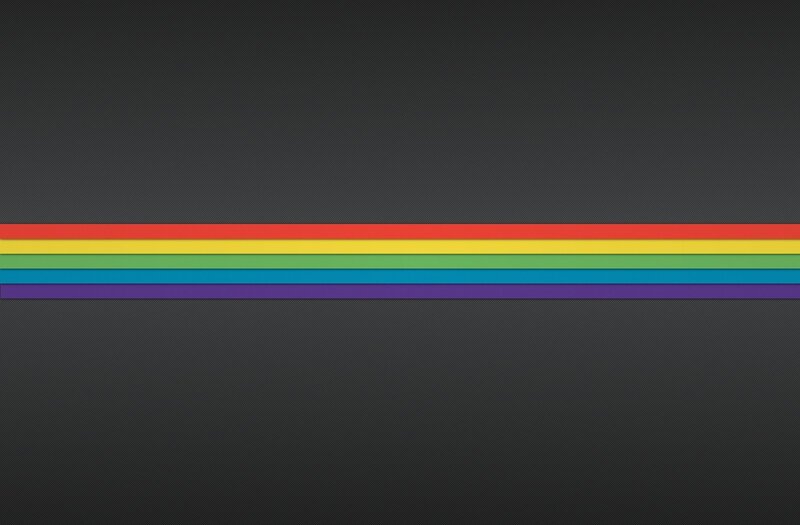 Rainbow Stripes on Black