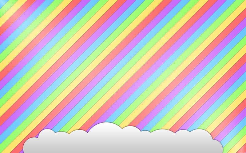 rainbow stripes with cloud