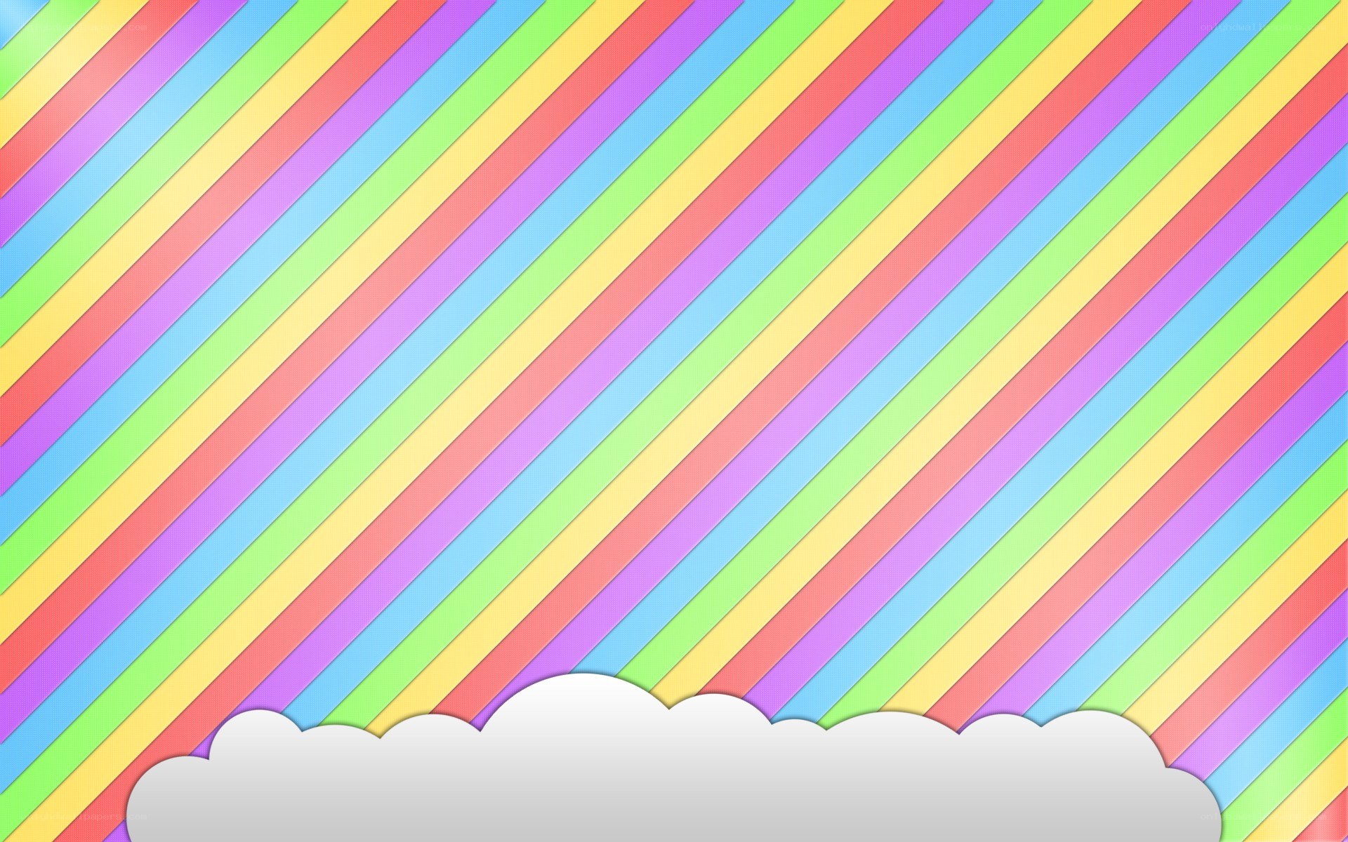 rainbow stripes with cloud