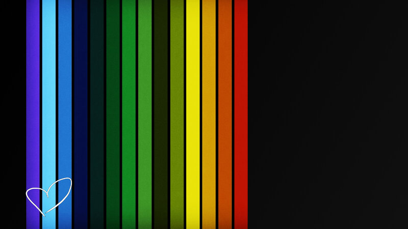 rainbow stripes with heart