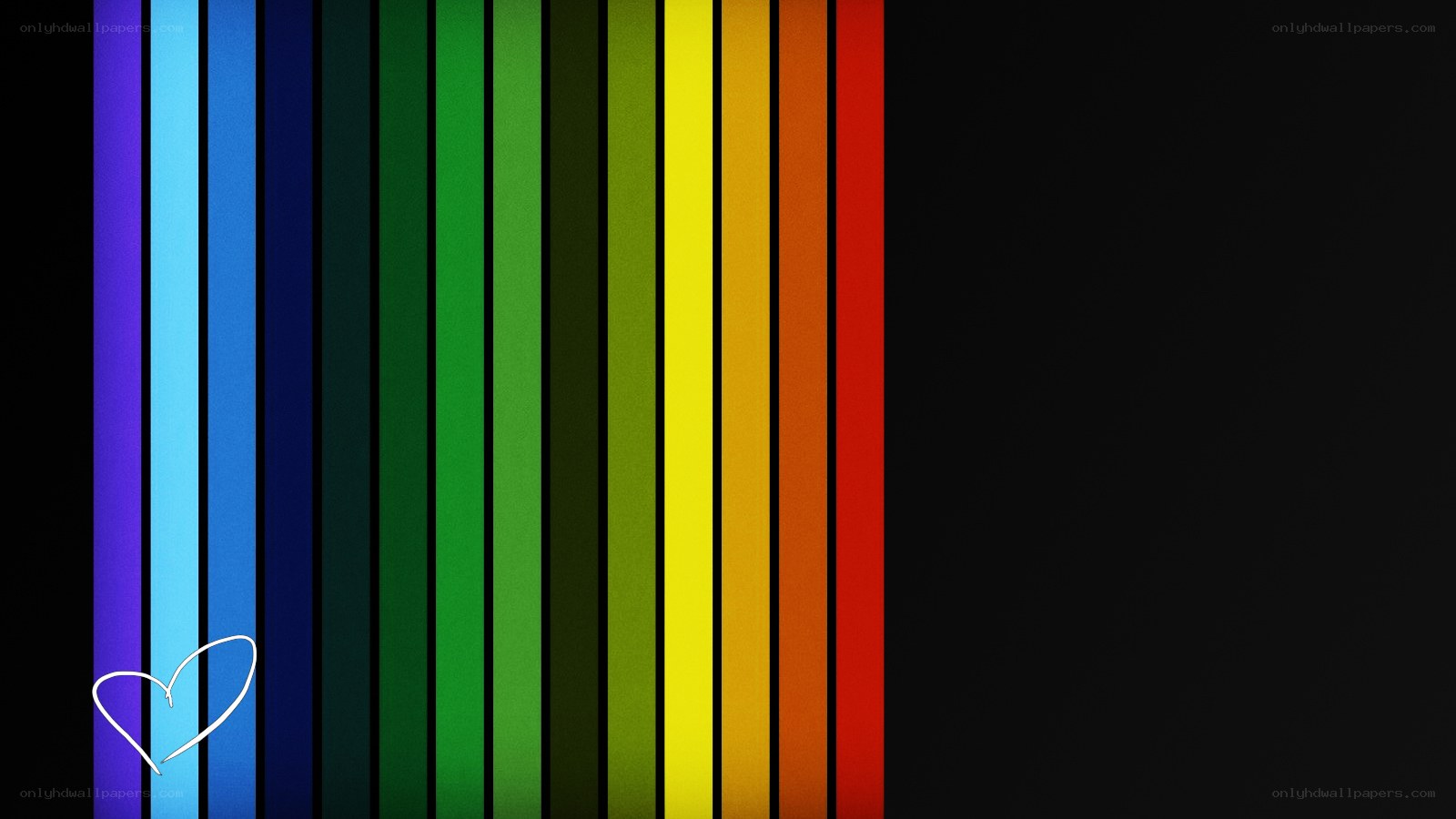rainbow stripes with heart