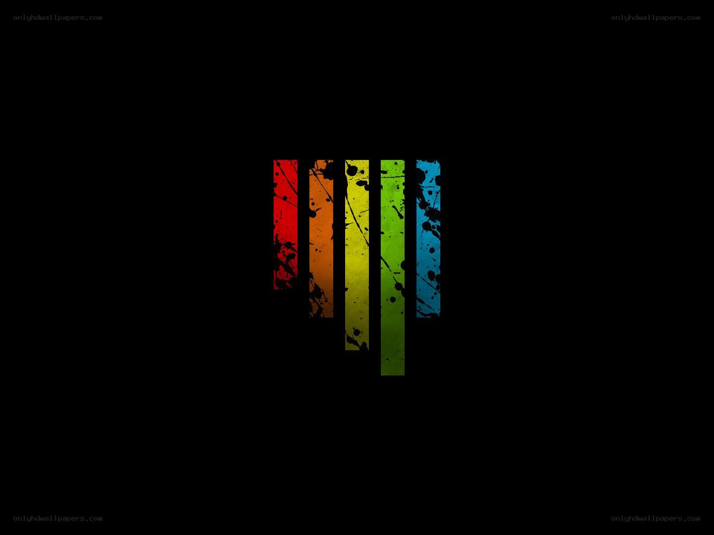 rainbow stripes with splatter