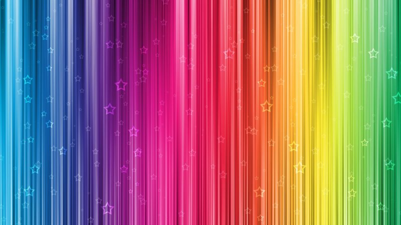rainbow stripes with stars