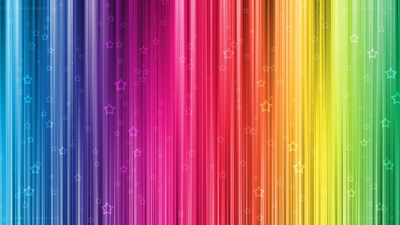 rainbow stripes with stars