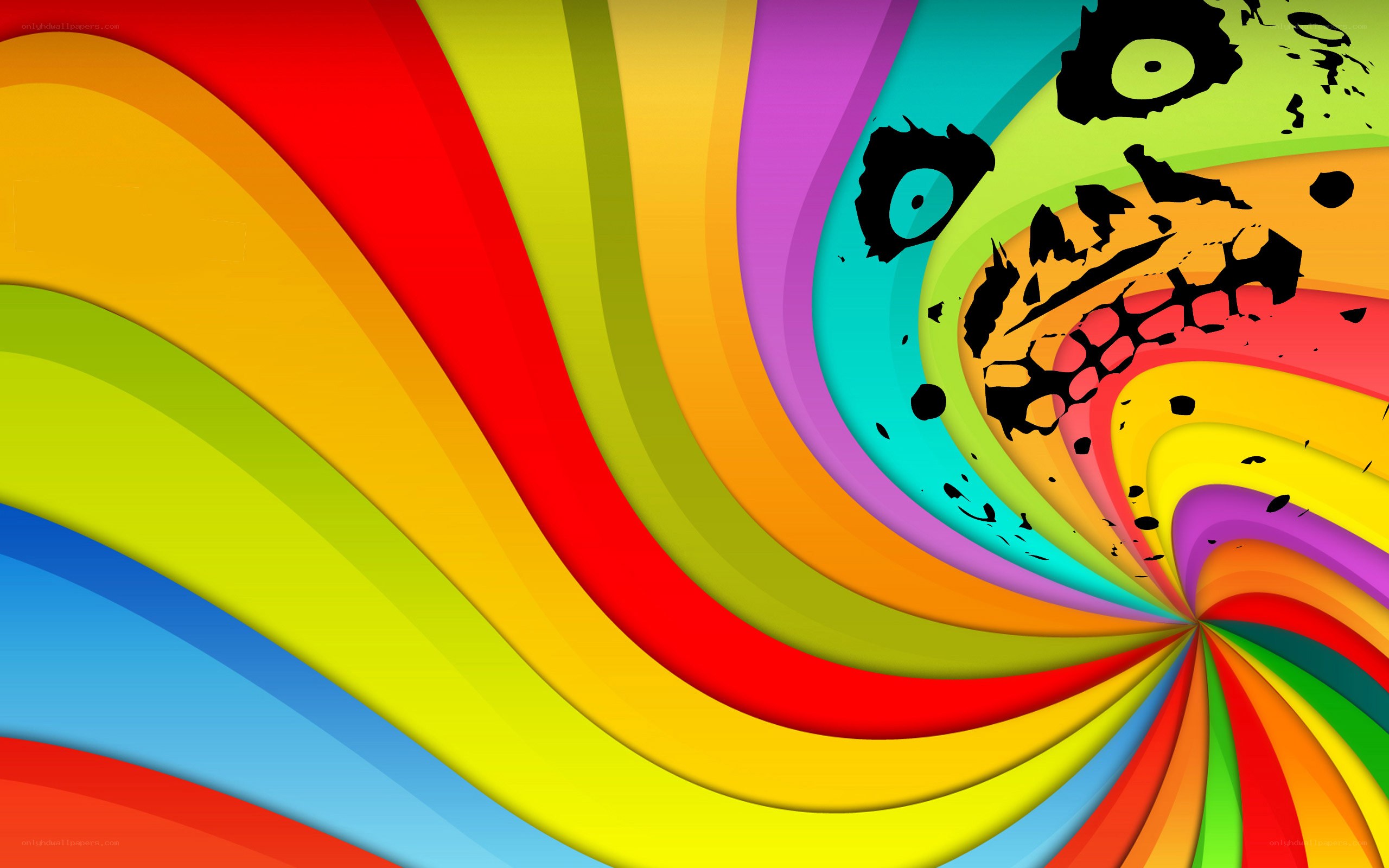 rainbow swirl with skull