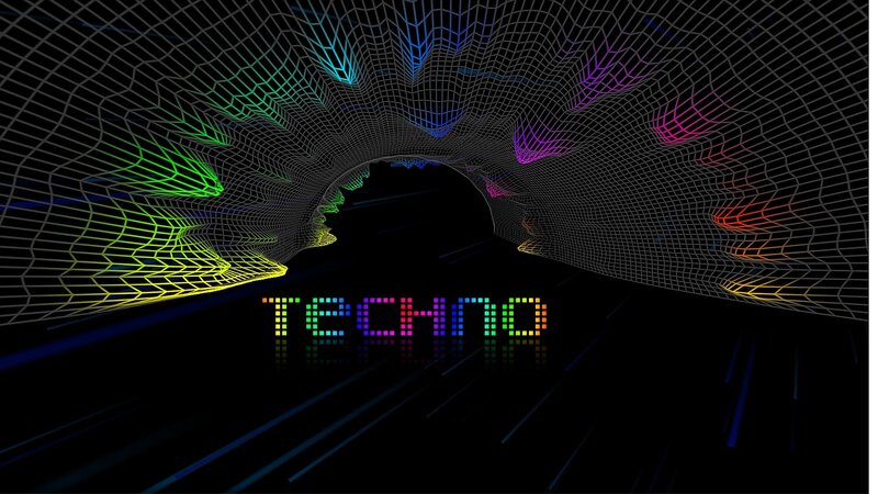 rainbow techno tunnel