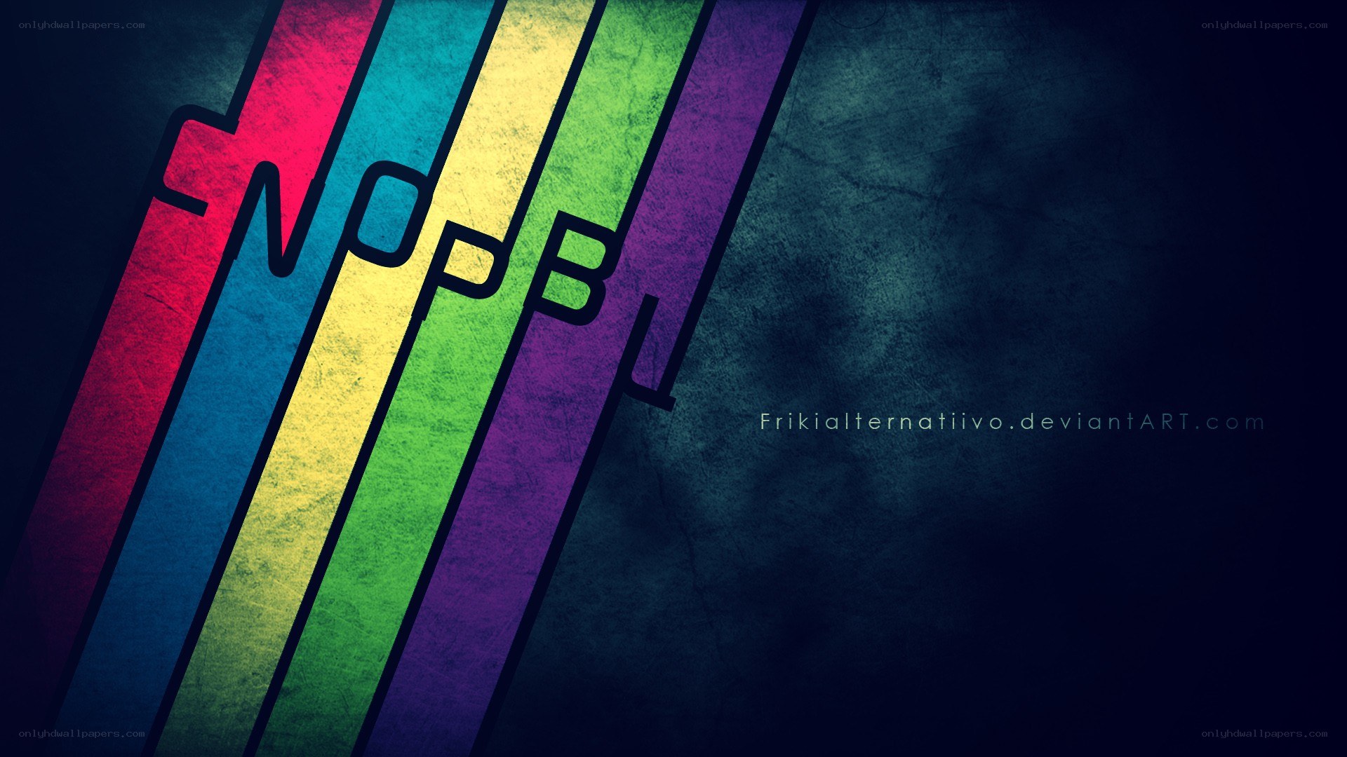 rainbow text art wallpaper