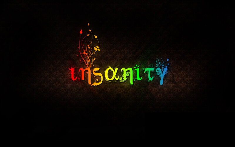 rainbow text art with floral design