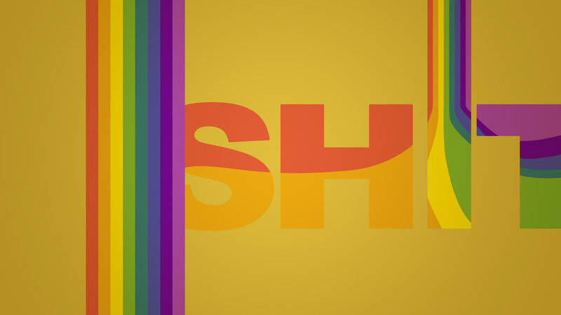 rainbow text design