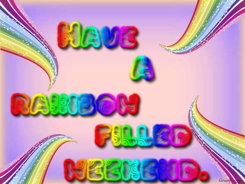 Rainbow Text Graphic — Purple