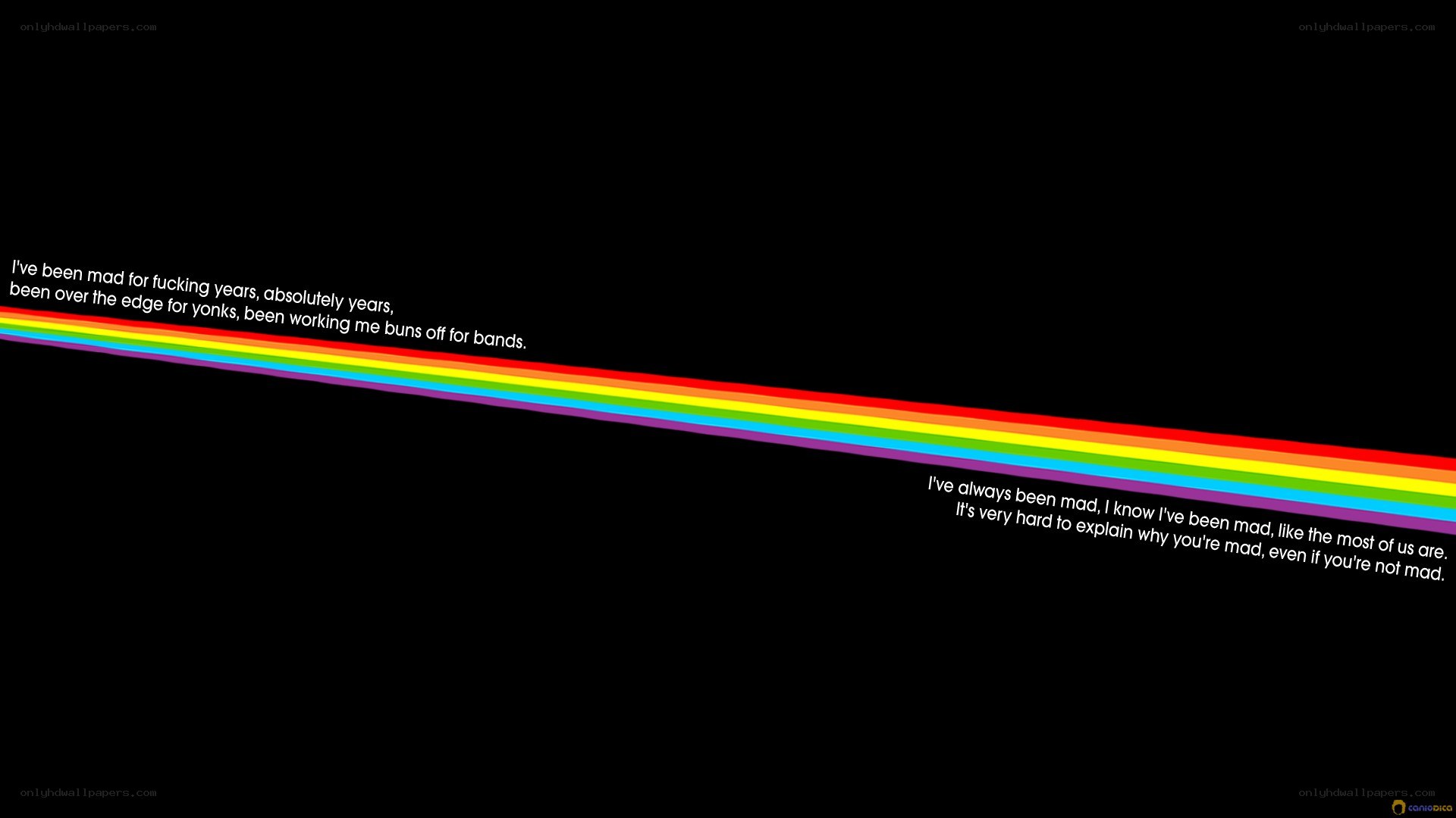 rainbow text graphic