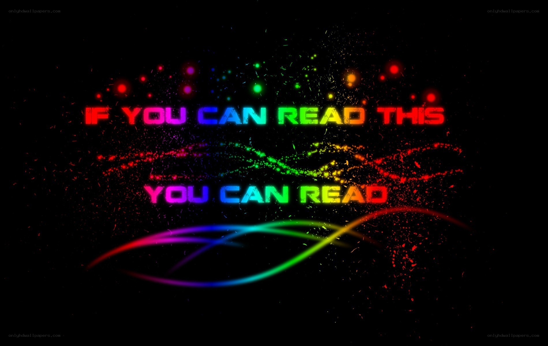 rainbow text message