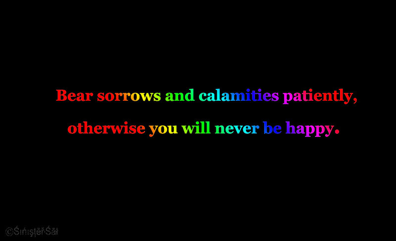 Rainbow Text on Black