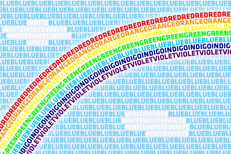 Rainbow text pattern
