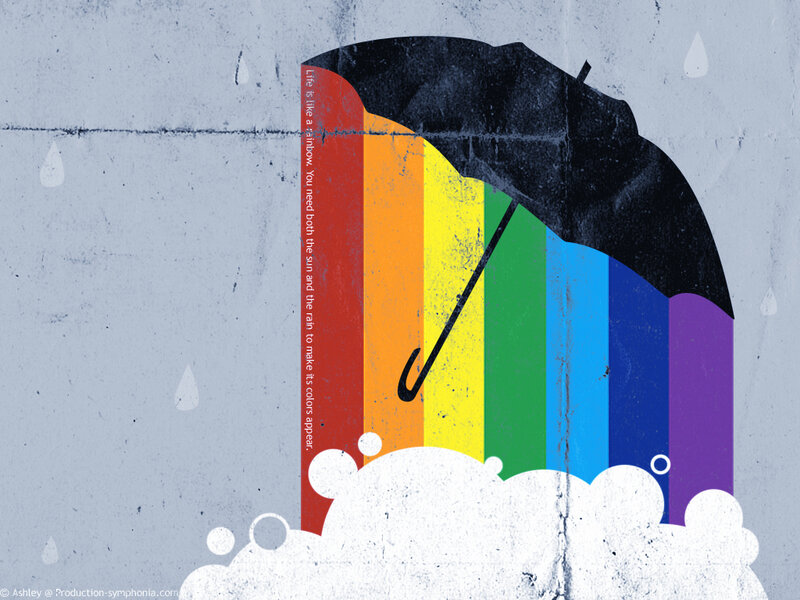 Rainbow under Umbrella