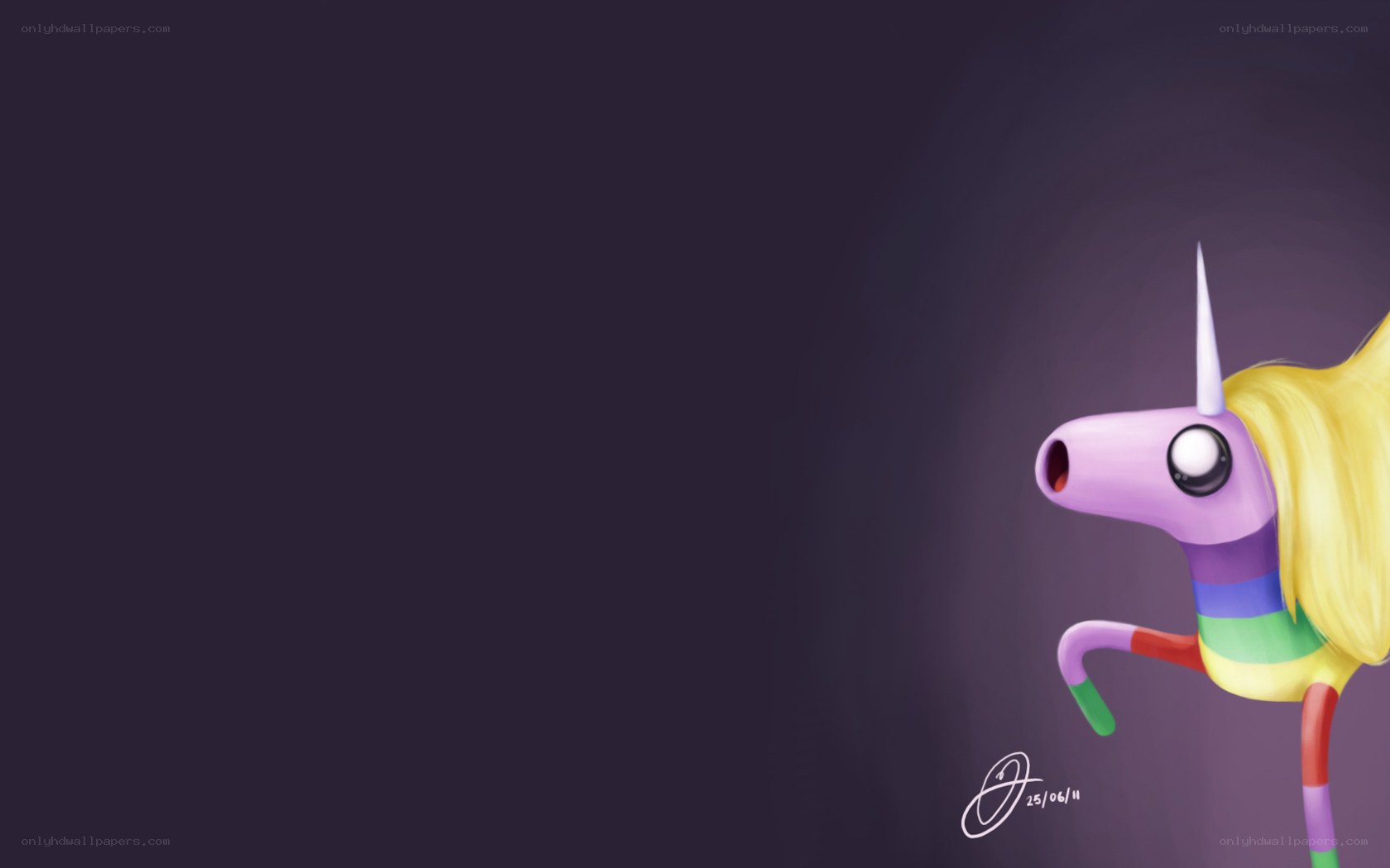 Rainbow unicorn character
