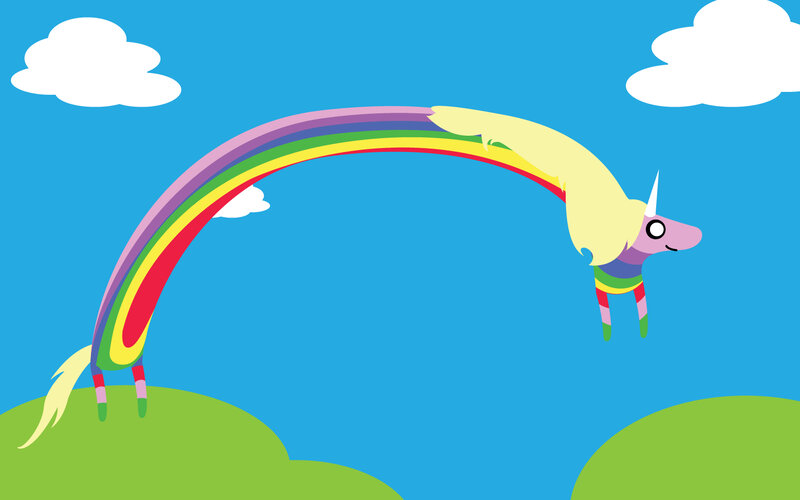 Rainbow unicorn character