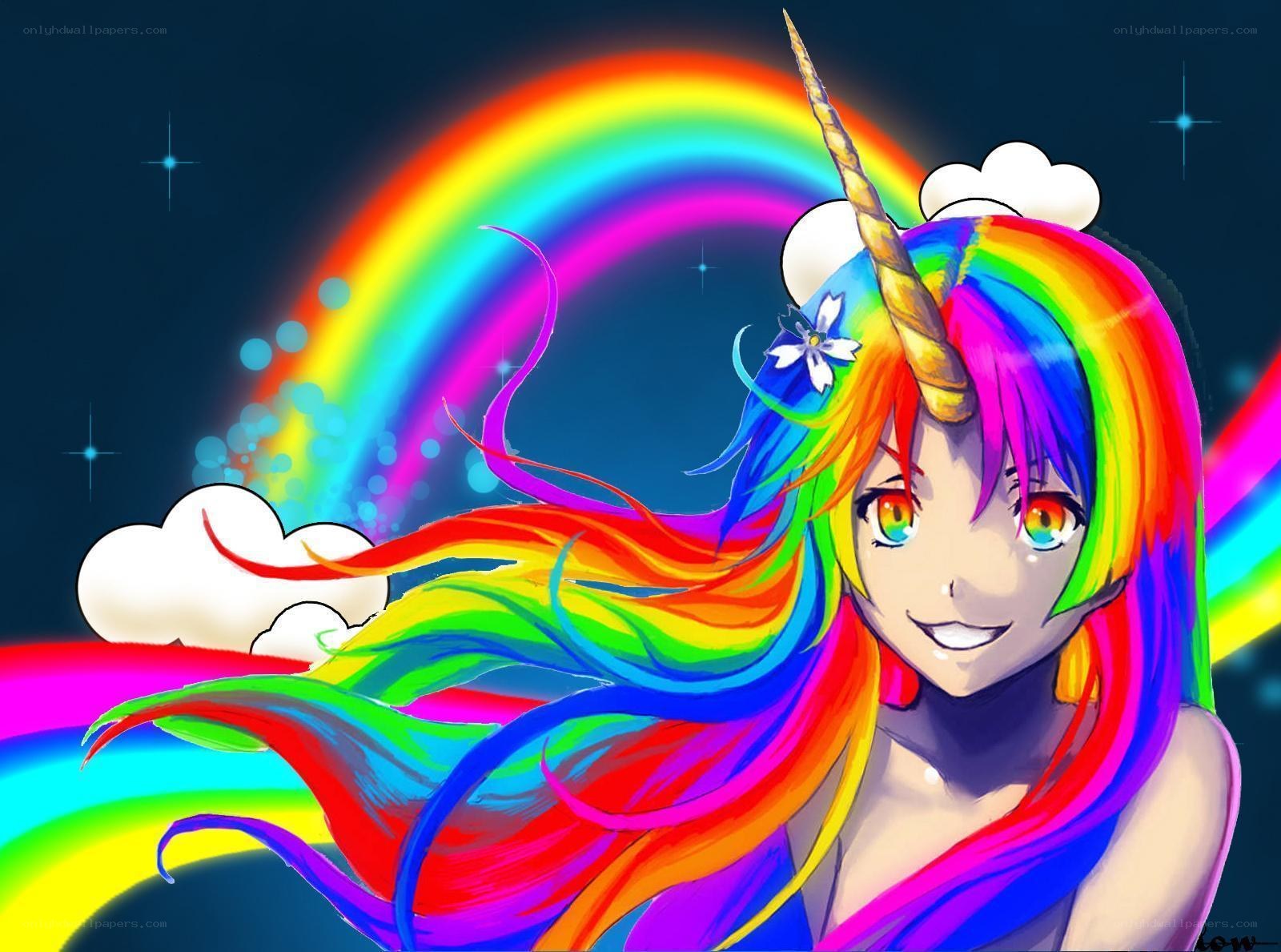 rainbow unicorn girl