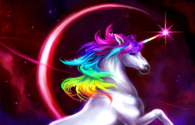 Rainbow Unicorn — White
