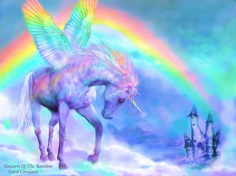 Rainbow Unicorn with Wings