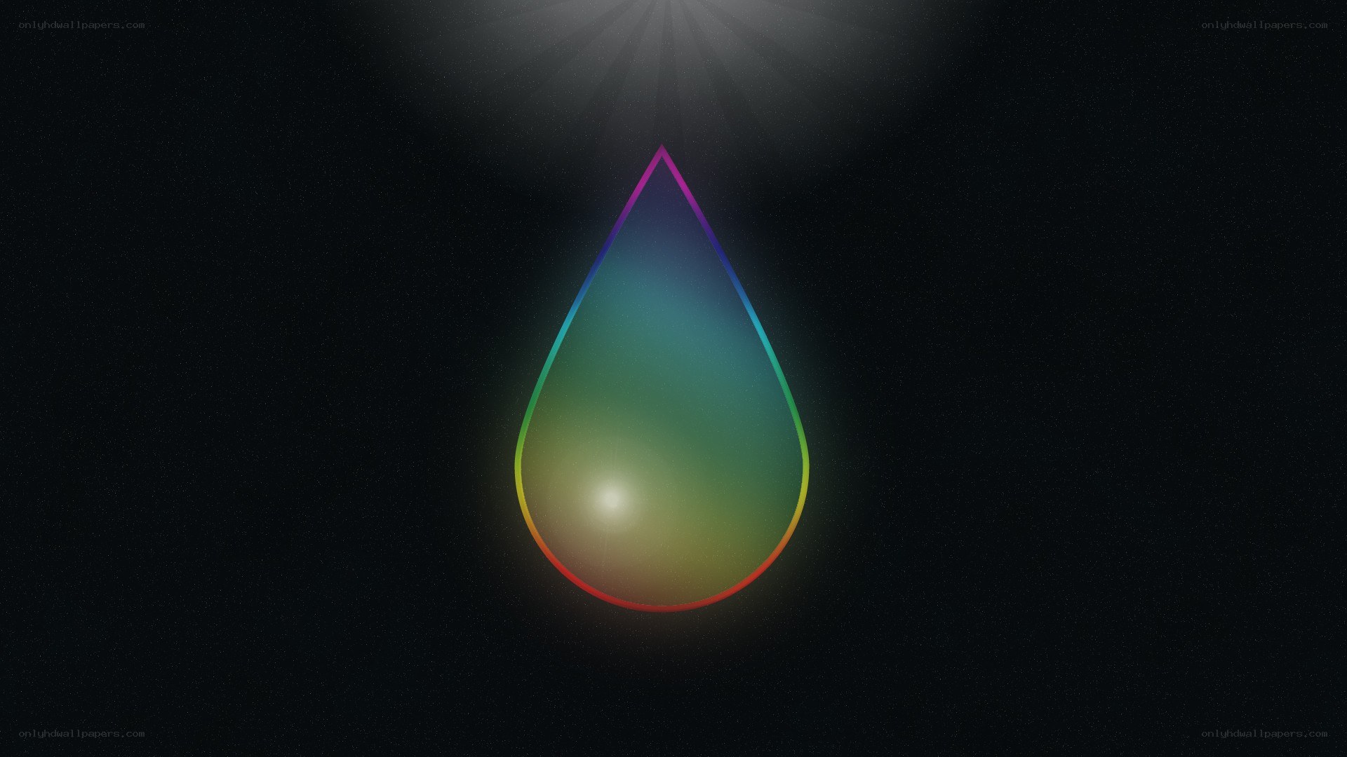 rainbow water droplet