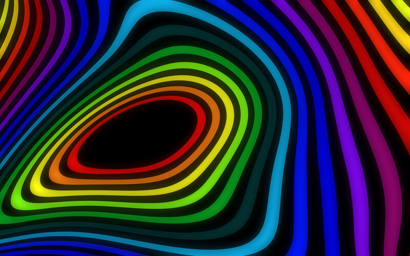 Rainbow wave pattern