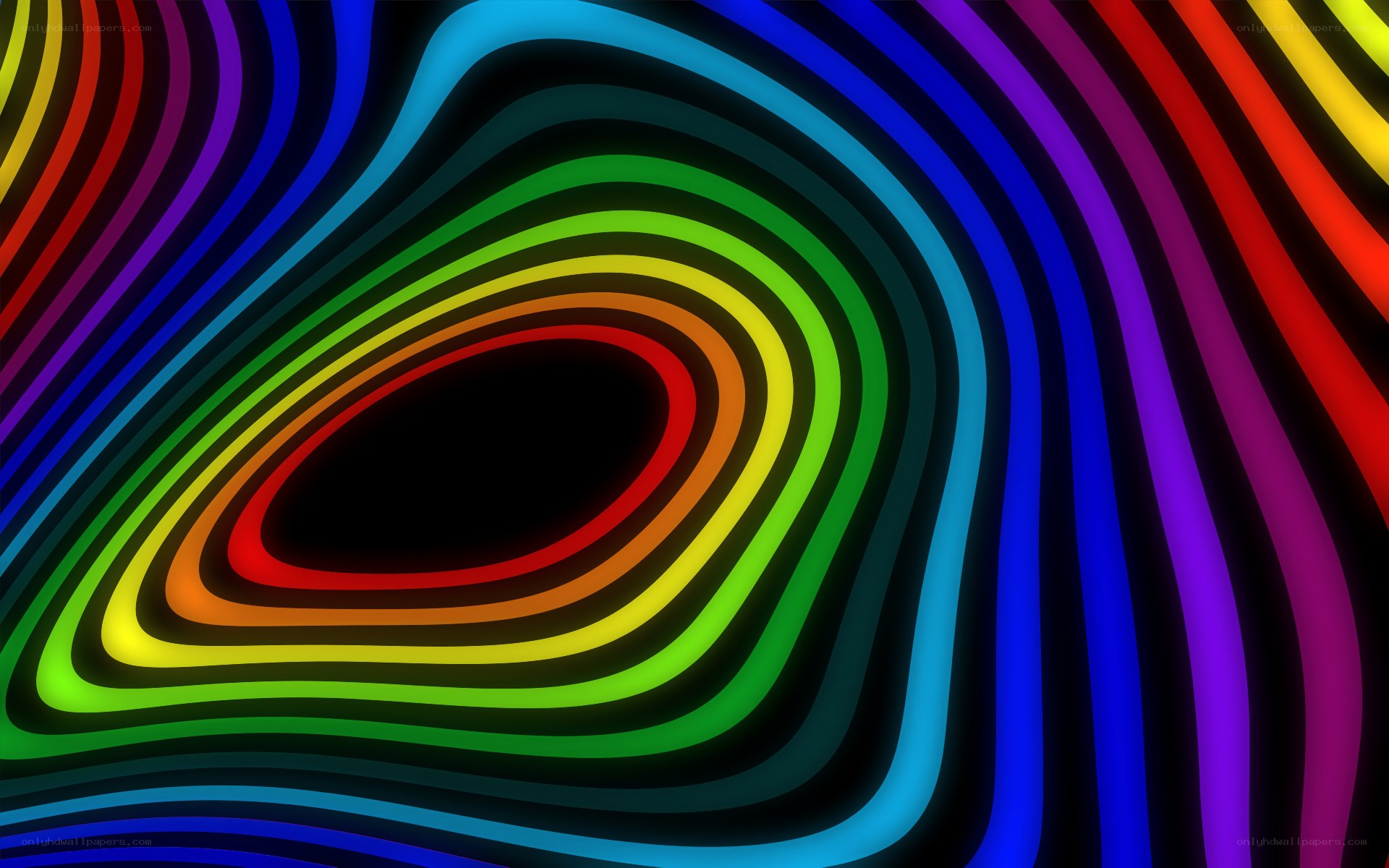 Rainbow wave pattern
