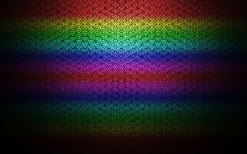 Rainbow Wave Pattern — Red, Calm