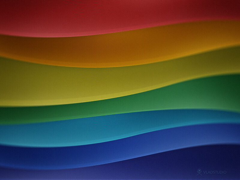 Rainbow wave pattern