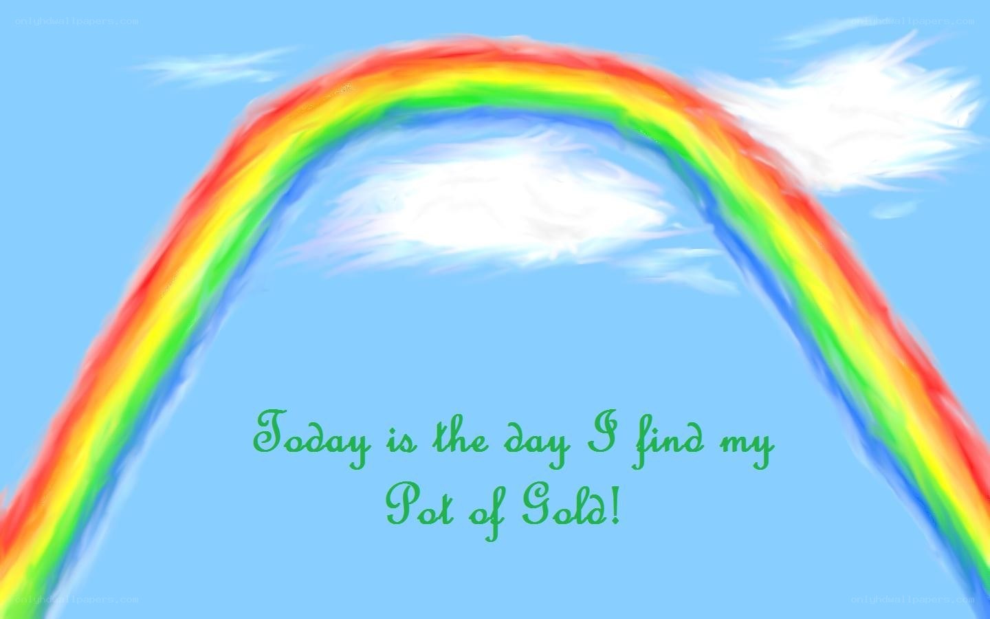 Rainbow with inspirational quote