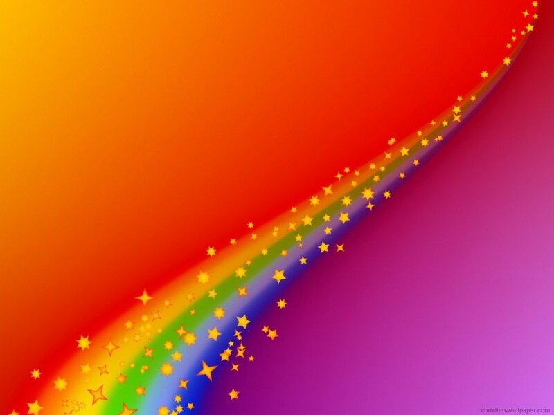 Rainbow with Stars — Red, Colorful