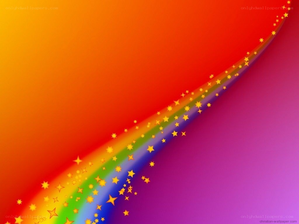 rainbow with stars