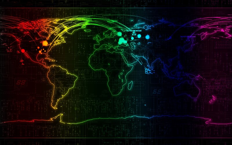 rainbow world map circuit