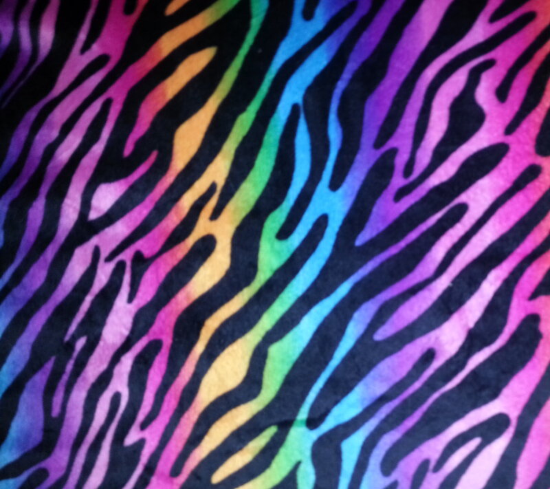 Rainbow Zebra Pattern — Black