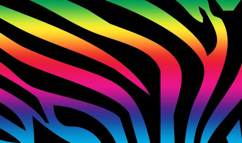 Rainbow Zebra Stripes
