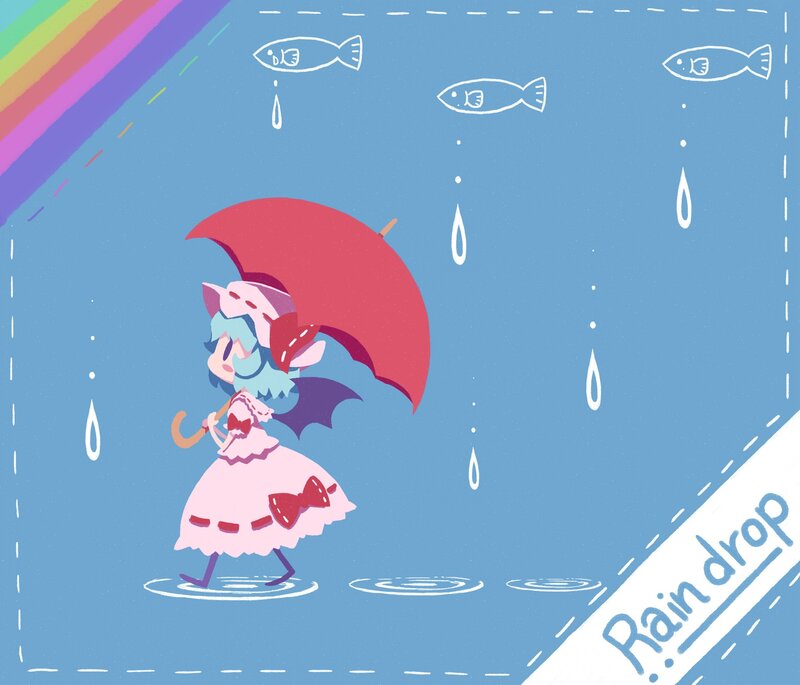 raindrop character art