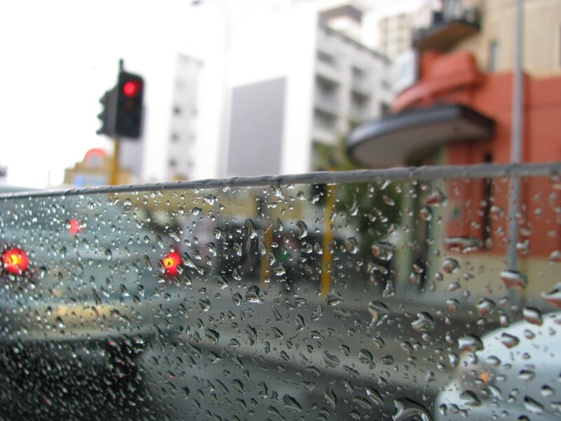 raindrops on a car window