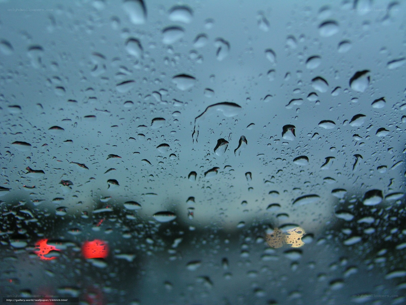 Raindrops on a car window