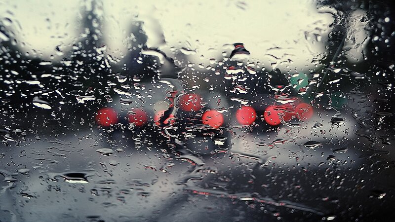 raindrops on a car window