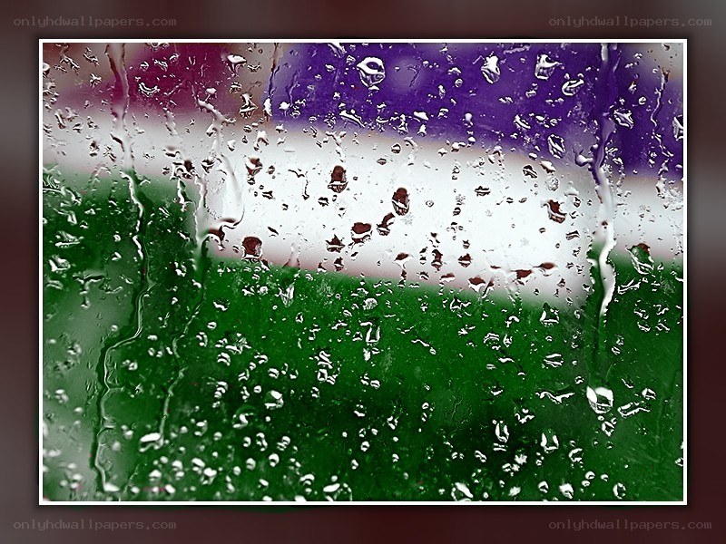 Raindrops on a flag