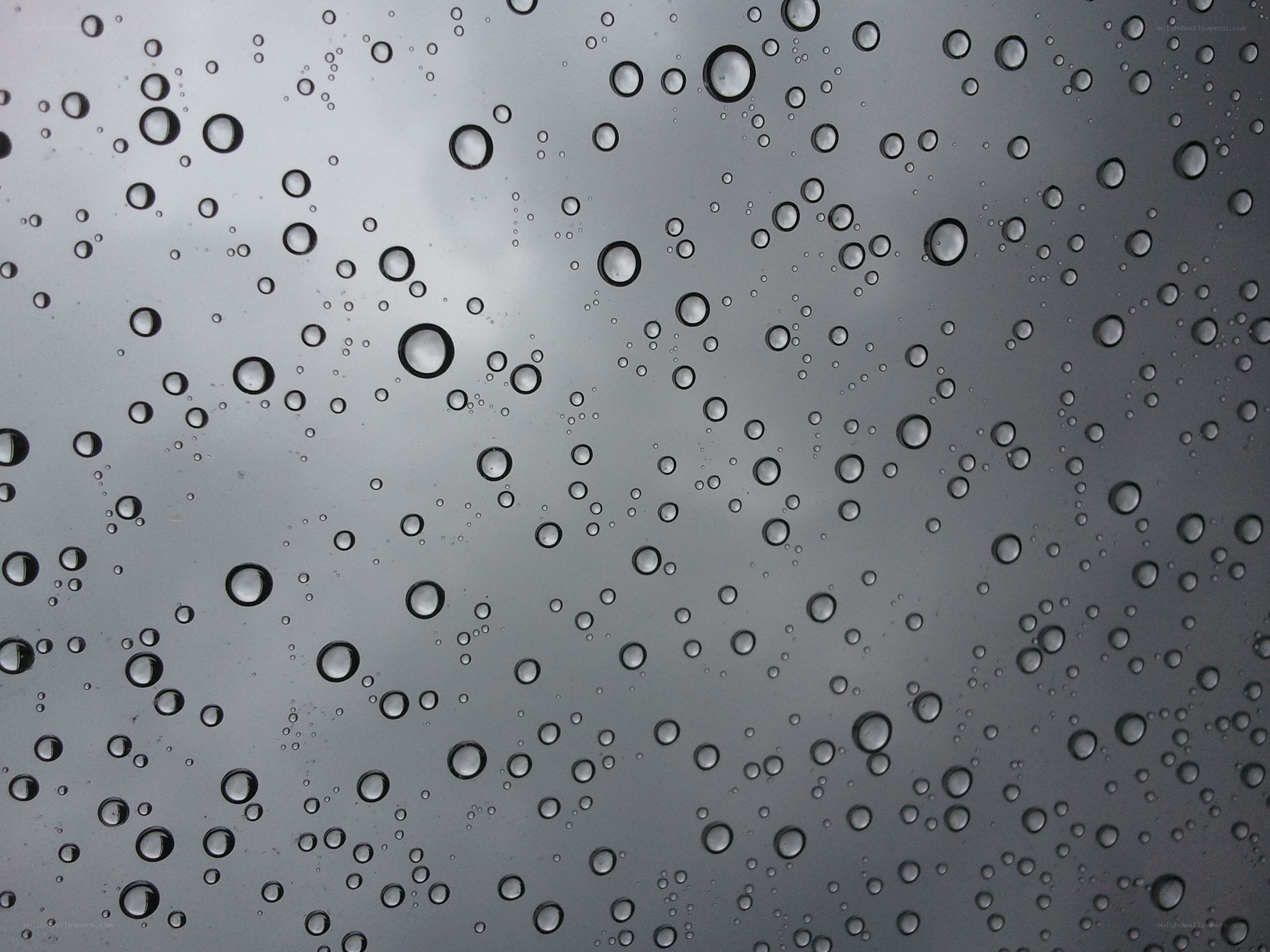 raindrops on a glass surface