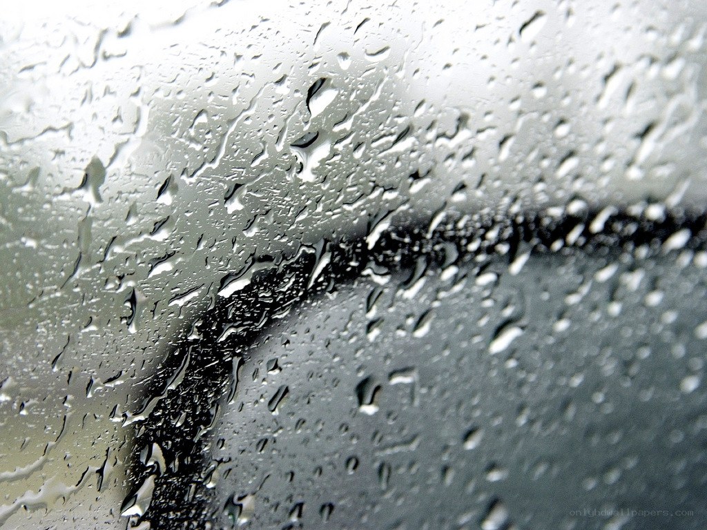 Raindrops on a glass surface
