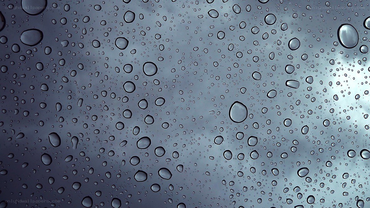 raindrops on a glass surface