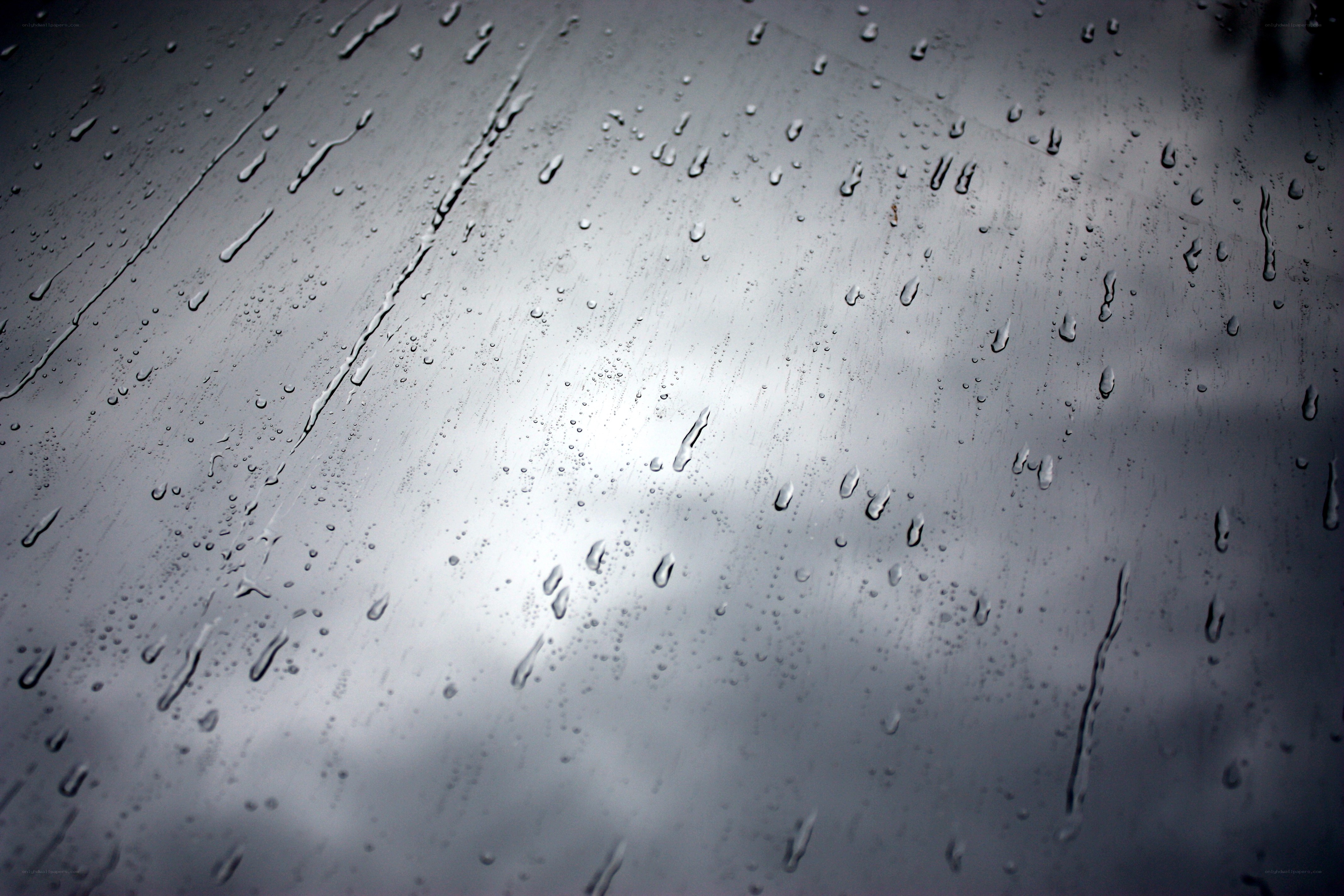 raindrops on a glass surface